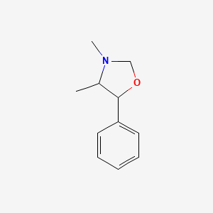 molecular formula C11H15NO B1210047 3,4-Dimethyl-5-phenyloxazolidine CAS No. 66574-19-4