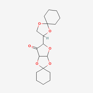 molecular formula C18H26O6 B12100471 5-(1,4-Dioxaspiro[4.5]decan-3-yl)spiro[3a,6a-dihydrofuro[2,3-d][1,3]dioxole-2,1'-cyclohexane]-6-one 
