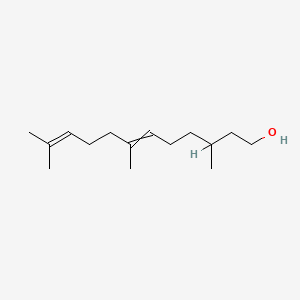 molecular formula C15H28O B1210049 6,10-Dodecadien-1-ol, 3,7,11-trimethyl- CAS No. 51411-24-6