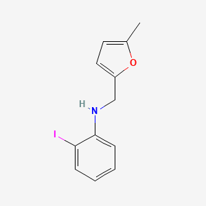 molecular formula C12H12INO B12100494 2-iodo-N-[(5-methylfuran-2-yl)methyl]aniline 