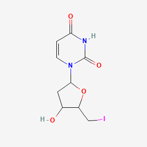molecular formula C9H11IN2O4 B12100504 1-[4-Hydroxy-5-(iodomethyl)oxolan-2-yl]pyrimidine-2,4-dione 