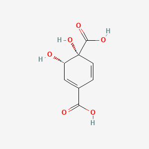 molecular formula C8H8O6 B1210055 (3S,4R)-3,4-dihydroxycyclohexa-1,5-diene-1,4-dicarboxylic acid CAS No. 161578-47-8