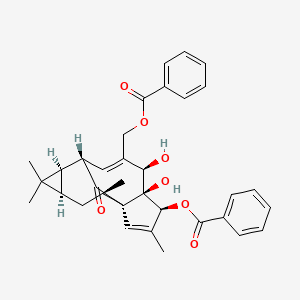 molecular formula C34H36O7 B1210057 Ingenol 3,20-dibenzoate 