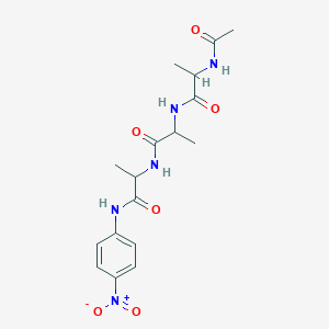 molecular formula C17H23N5O6 B12100589 2-acetamido-N-[1-[[1-(4-nitroanilino)-1-oxopropan-2-yl]amino]-1-oxopropan-2-yl]propanamide 