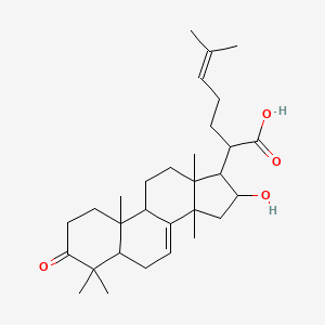 molecular formula C30H46O4 B12100593 2-(16-Hydroxy-4,4,10,13,14-pentamethyl-3-oxo-1,2,5,6,9,11,12,15,16,17-decahydrocyclopenta[a]phenanthren-17-yl)-6-methylhept-5-enoic acid 
