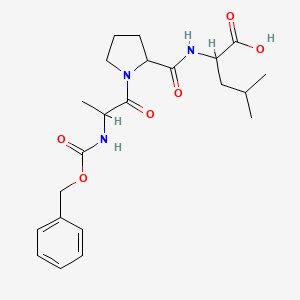 molecular formula C22H31N3O6 B12100606 4-Methyl-2-[[1-[2-(phenylmethoxycarbonylamino)propanoyl]pyrrolidine-2-carbonyl]amino]pentanoic acid 