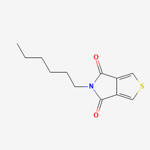 molecular formula C12H15NO2S B12100635 5-hexyl-4H-thieno[3,4-c]pyrrole-4,6(5H)-dione 
