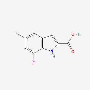molecular formula C10H8FNO2 B12100643 7-Fluoro-5-methyl-1H-indole-2-carboxylic acid 