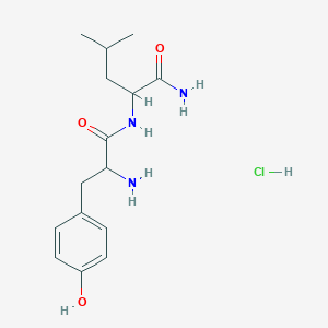 molecular formula C15H24ClN3O3 B12100645 H-Tyr-leu-NH2 hcl 