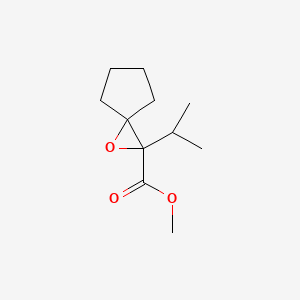 molecular formula C11H18O3 B12100656 Methyl 2-(propan-2-yl)-1-oxaspiro[2.4]heptane-2-carboxylate 
