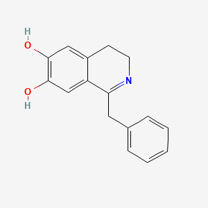 molecular formula C16H15NO2 B1210068 6,7-Isoquinolinediol, 3,4-dihydro-1-(phenylmethyl)- CAS No. 17578-74-4