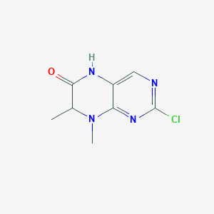 molecular formula C8H9ClN4O B12100690 2-chloro-7,8-dimethyl-7,8-dihydropteridin-6(5H)-one 