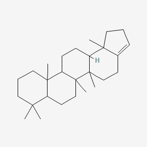 molecular formula C27H44 B12100697 5a,5b,8,8,11a,13b-Hexamethyl-1,2,4,5,6,7,7a,9,10,11,11b,12,13,13a-tetradecahydrocyclopenta[a]chrysene 