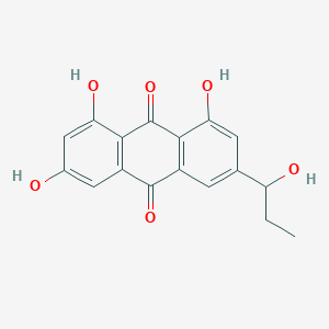 molecular formula C17H14O6 B1210070 蒽醌，1,3,8-三羟基-6-(1-羟基丙基)-，(S)- 