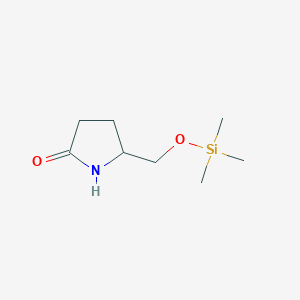 molecular formula C8H17NO2Si B12100703 (5S)-5-(trimethylsilyloxymethyl)pyrrolidin-2-one 