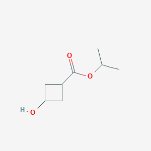 molecular formula C8H14O3 B12100714 Cyclobutanecarboxylic acid, 3-hydroxy-, 1-methylethyl ester CAS No. 130111-96-5