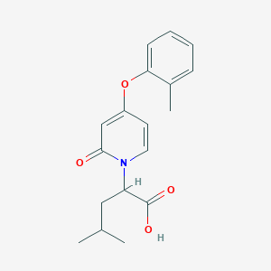 molecular formula C18H21NO4 B12100760 4-Methyl-2-(2-oxo-4-(o-tolyloxy)pyridin-1(2H)-yl)pentanoic acid 