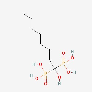 molecular formula C8H20O7P2 B1210077 (1-Hydroxyoctane-1,1-diyl)diphosphonic acid CAS No. 53019-19-5