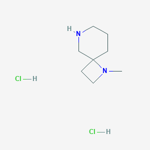 molecular formula C8H18Cl2N2 B12100773 1-Methyl-1,6-diazaspiro[3.5]nonanedihydrochloride 