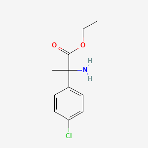 molecular formula C11H14ClNO2 B12100779 Ethyl 2-amino-2-(4-chlorophenyl)propanoate 