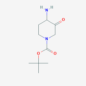 molecular formula C10H18N2O3 B12100783 1-Boc-4-aminopiperidin-3-one 