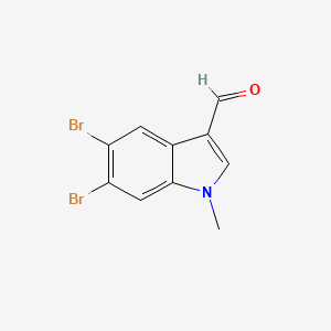 molecular formula C10H7Br2NO B12100815 5,6-Dibromo-1-methyl-1H-indole-3-carbaldehyde 