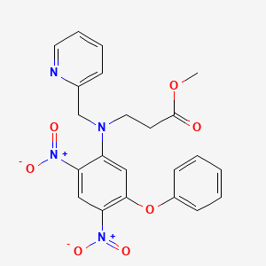 molecular formula C22H20N4O7 B12100823 Methyl 3-((2,4-dinitro-5-phenoxyphenyl)(pyridin-2-ylmethyl)amino)propanoate 