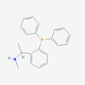 molecular formula C21H22NP B12100837 (R)-1-(2-(diphenylphosphino)phenyl)-N-methylethanamine 
