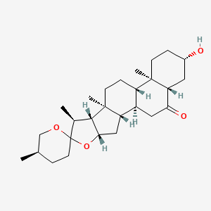 molecular formula C27H42O4 B1210086 (+)-(S)-Methylalpha-[[2-(2-thienyl)ethyl]amino]-alpha-(2-chlorophenyl)acetate 