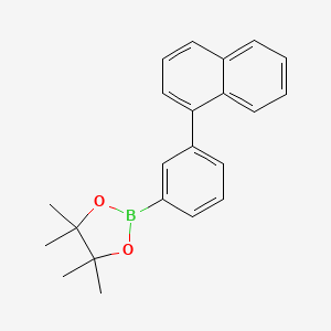 molecular formula C22H23BO2 B12100869 4,4,5,5-Tetramethyl-2-(3-(naphthalen-1-yl)phenyl)-1,3,2-dioxaborolane 
