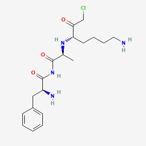 molecular formula C19H29ClN4O3 B1210089 Phenylalanyl-alanyl-lysine chloromethyl ketone CAS No. 52780-81-1
