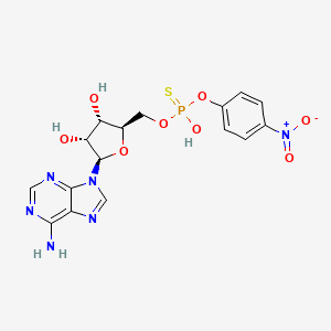 (2R,3R,4S,5R)-2-(6-aminopurin-9-yl)-5-[[hydroxy-(4-nitrophenoxy)phosphinothioyl]oxymethyl]oxolane-3,4-diol