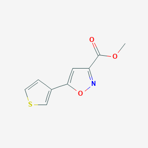 molecular formula C9H7NO3S B12101083 5-Thiophen-3-yl-isoxazole-3-carboxylic acid methyl ester 