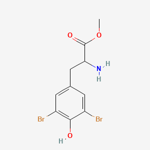 molecular formula C10H11Br2NO3 B12101119 L-Tyrosine, 3,5-dibromo-, methyl ester 