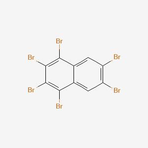 molecular formula C10H2Br6 B1210115 1,2,3,4,6,7-Hexabromonaphthalene CAS No. 75625-24-0