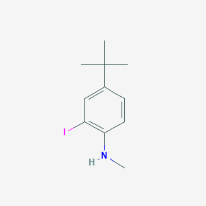 molecular formula C11H16IN B12101176 (4-tert-Butyl-2-iodo-phenyl)-methyl-amine 