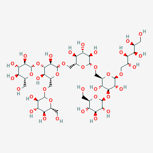 molecular formula C42H74O36 B1210122 Hexa(beta-glucopyranosyl)glucitol CAS No. 93289-76-0