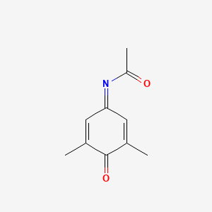 molecular formula C10H11NO2 B1210127 Acetamide, N-(3,5-dimethyl-4-oxo-2,5-cyclohexadien-1-ylidene)- CAS No. 74827-85-3