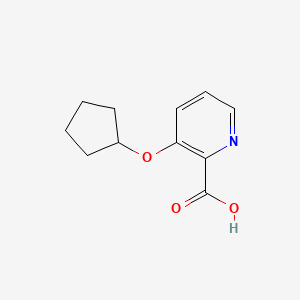 molecular formula C11H13NO3 B12101294 3-(Cyclopentyloxy)picolinic acid 