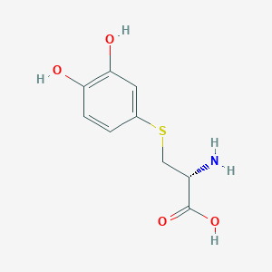 molecular formula C9H11NO4S B1210130 L-Cysteine, S-(3,4-dihydroxyphenyl)- CAS No. 77504-33-7