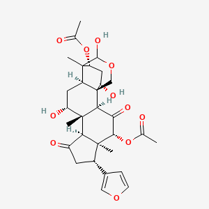 molecular formula C30H38O11 B1210131 Isotoosendanin CAS No. 97871-44-8