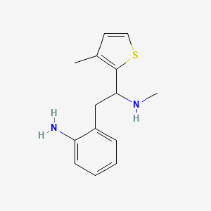 molecular formula C14H18N2S B1210139 2-[2-(Methylamino)-2-(3-methylthiophen-2-yl)ethyl]aniline CAS No. 124415-67-4