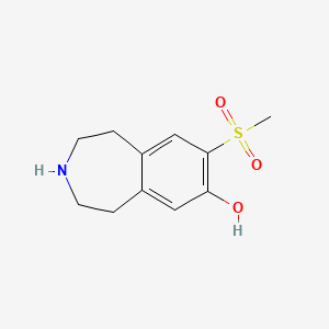 molecular formula C11H15NO3S B1210140 2,3,4,5-Tetrahydro-8-(methylsulfonyl)-1H-3-benzazepin-7-ol CAS No. 108963-06-0