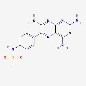 molecular formula C13H14N8O2S B1210142 2,4,7-Triamino-6-(4-methanesulfonamidophenyl)pteridine CAS No. 142731-14-4