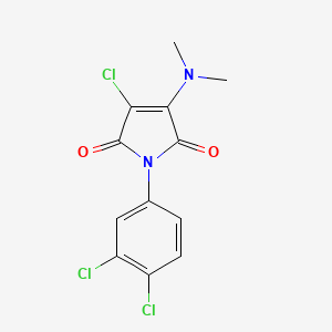 molecular formula C12H9Cl3N2O2 B1210145 3-Chloro-1-(3,4-dichlorophenyl)-4-(dimethylamino)pyrrole-2,5-dione 