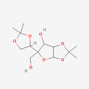 molecular formula C13H22O7 B12101459 5-(2,2-dimethyl-1,3-dioxolan-4-yl)-5-(hydroxymethyl)-2,2-dimethyl-6,6a-dihydro-3aH-furo[2,3-d][1,3]dioxol-6-ol 