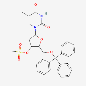 molecular formula C30H30N2O7S B12101465 5'-O-Trityl-3'-O-mesylthymidine CAS No. 42214-24-4