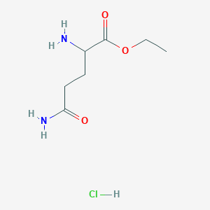 molecular formula C7H15ClN2O3 B12101486 Ethyl (2S)-2-amino-4-carbamoylbutanoate hydrochloride 