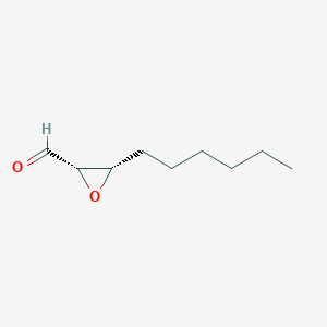 molecular formula C9H16O2 B121015 (2S,3S)-3-Hexyloxirane-2-carbaldehyde CAS No. 147438-70-8