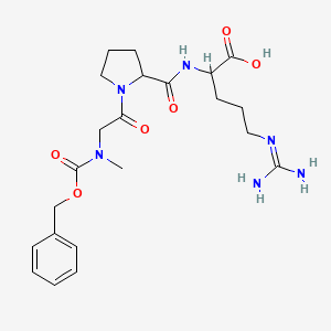 molecular formula C22H32N6O6 B12101521 Cbz-Sar-DL-Pro-DL-Arg-OH 